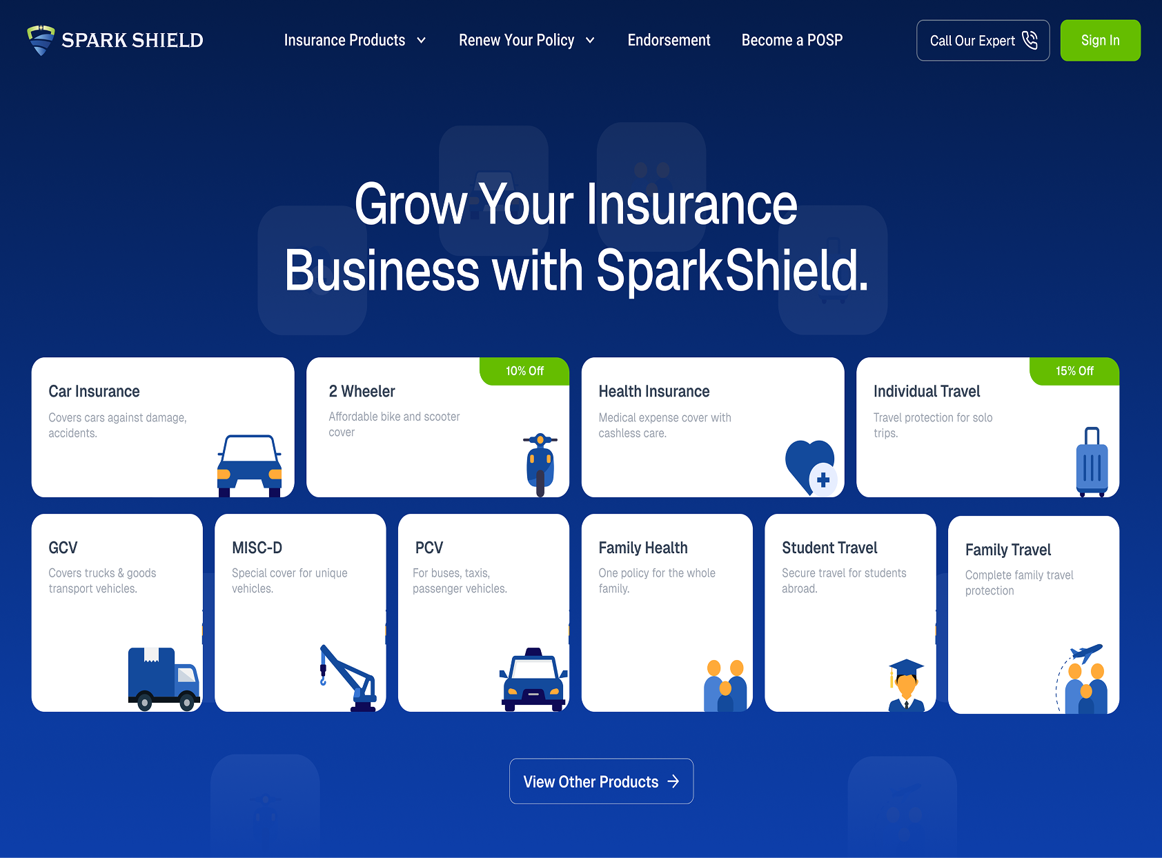 Spark Shield UI UX
